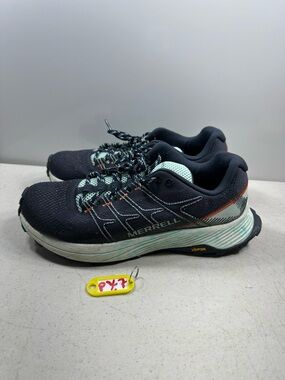 Merrell Shoes Womens 9 Moab Flight Trail Running Sneakers Blue Hiking Workout